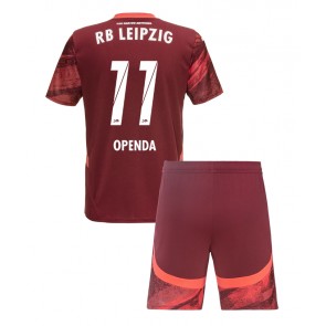 RB Leipzig Lois Openda #11 Dětské Venkovní dres komplet 2024-25 Krátký Rukáv (+ trenýrky)